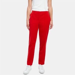 Theory Red Straight Leg Pants